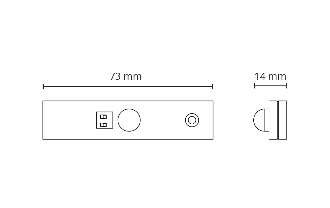 SlimLine Weiss PIR Sensor