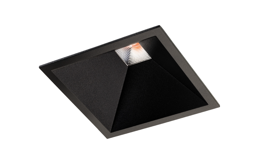 Soft Square Schwarz 880lm 2700K Ra 98 Phasenabschnittsdimmung