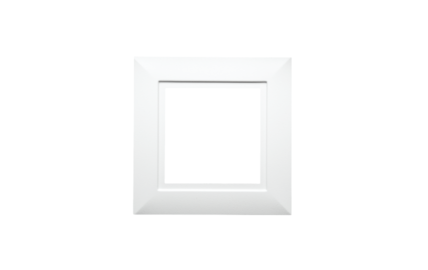 Soft Square Blanc 1X Cadre Acier inoxydable