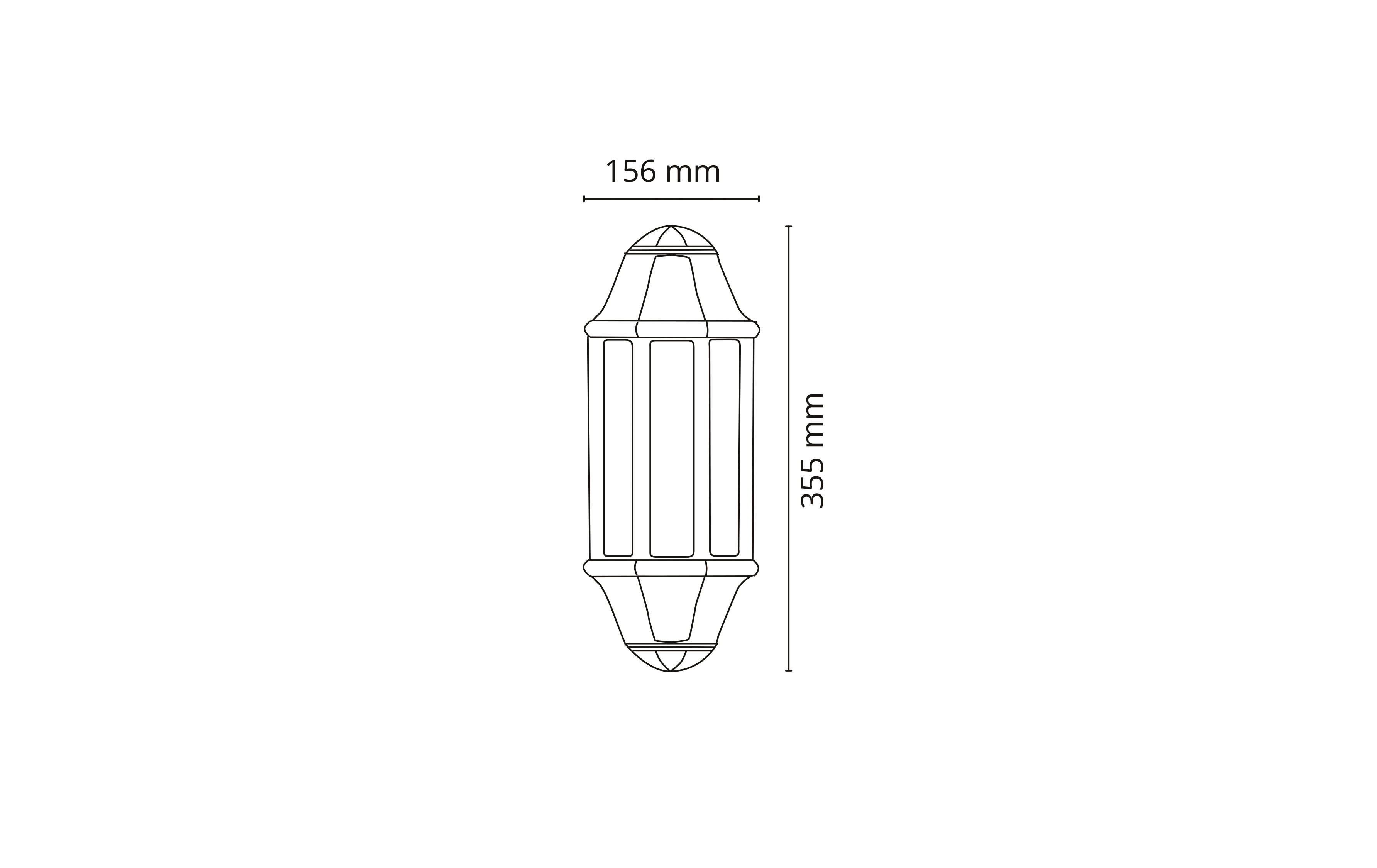 Sorrento Svart 210lm 2700K Ra>80 Bakkantsdimmer