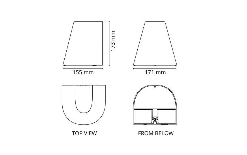 Spike Svart Uplight 930lm 3000K Ra>80 Bakkantsdimmer