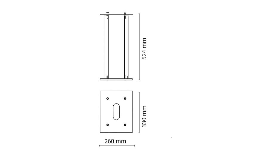 Bollard Solo, Tanto, Uno, Primo and Arlon Round Anchoring set Steel