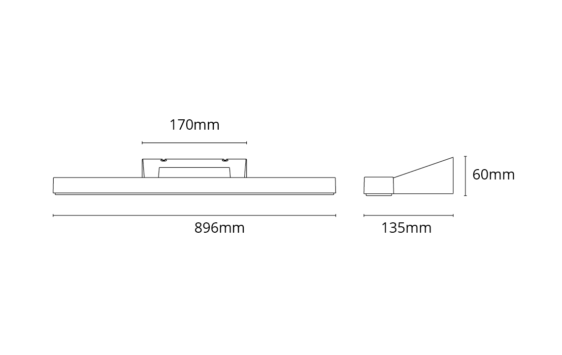 View 900 White 1740lm 2700K Ra>90 Trailing edge dimming