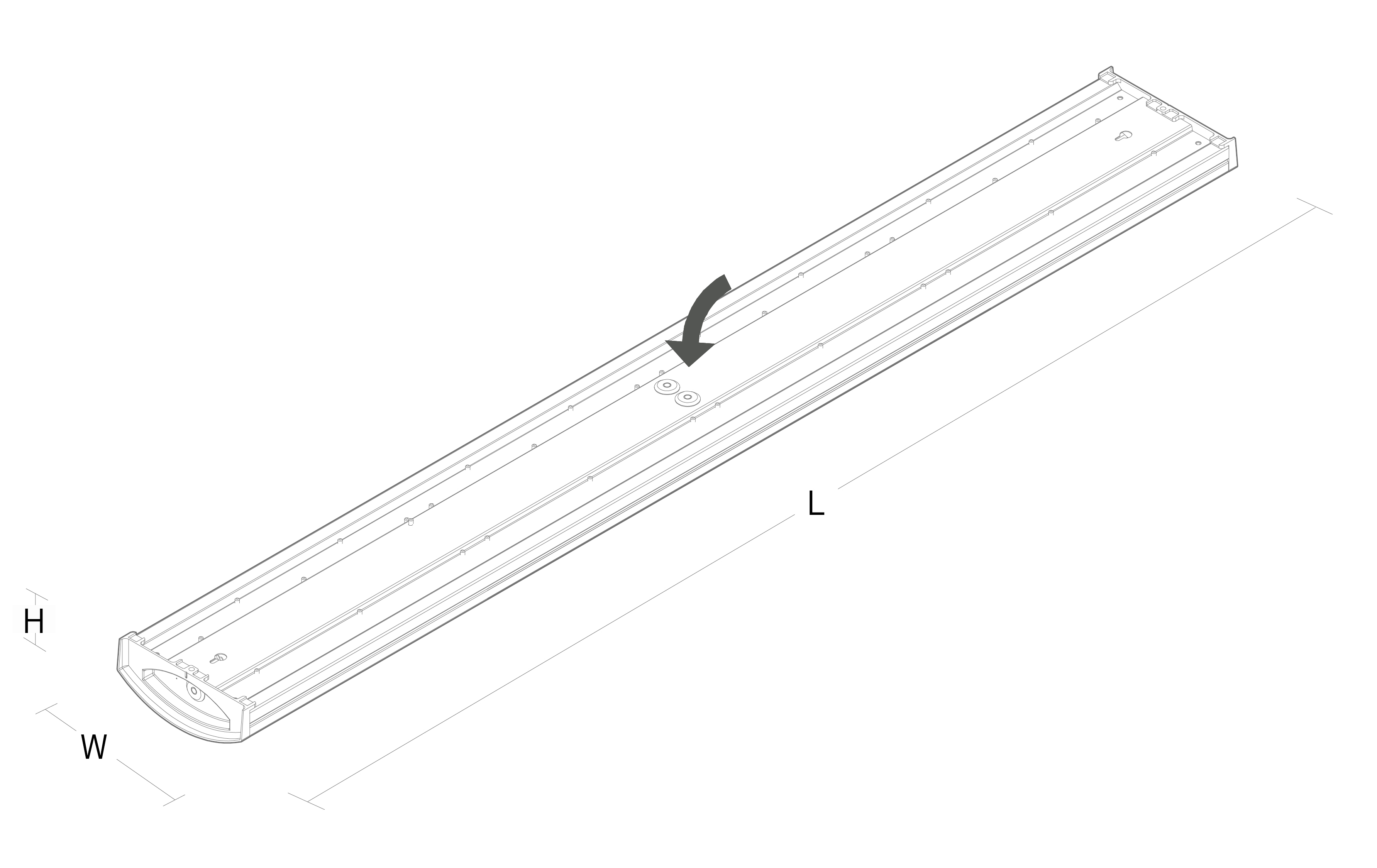 Wave 900 Hvid 4000lm 3000K Ra>80 Sensor Wireless