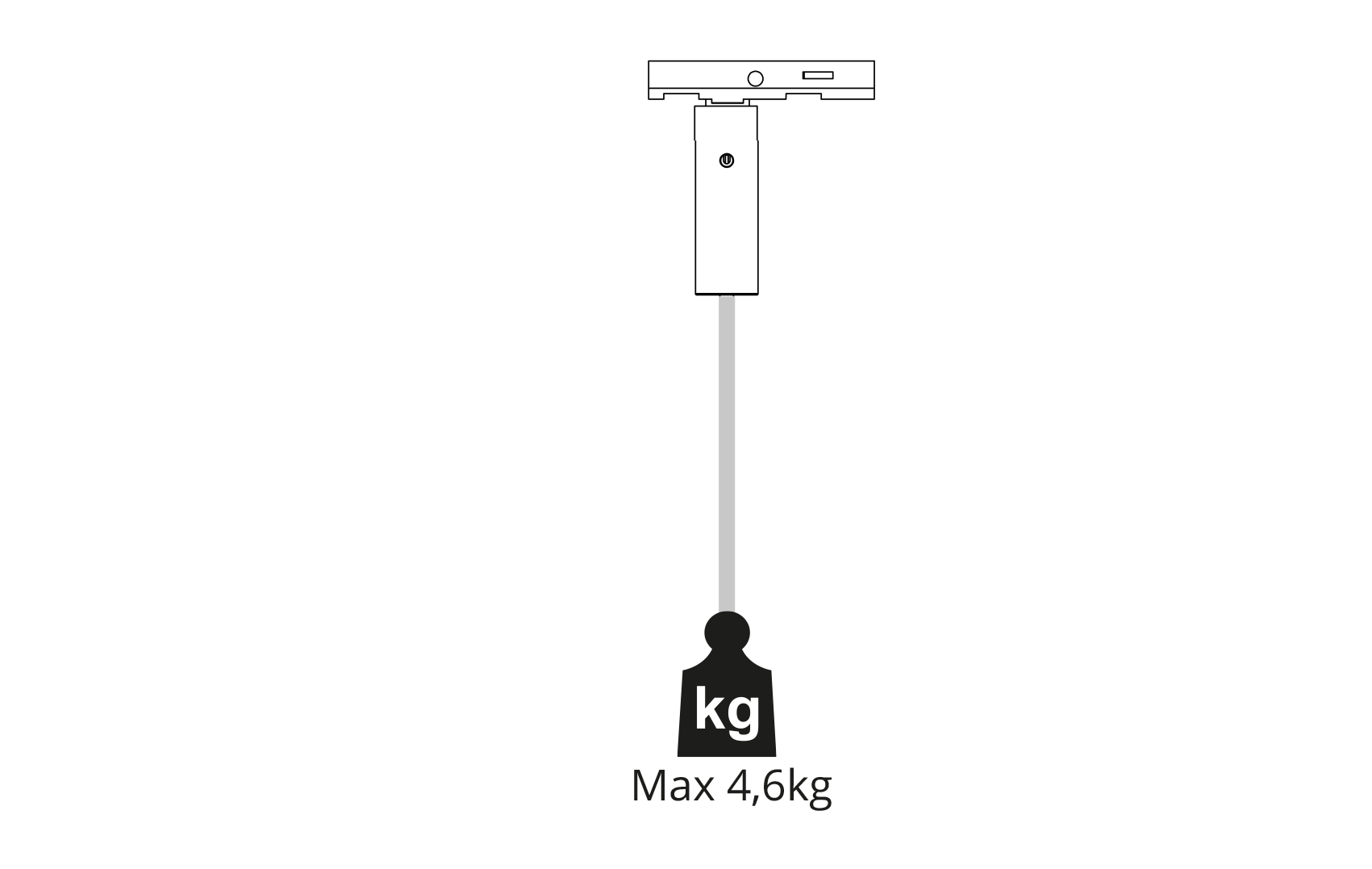 Zip 230V Borstat stål Adapter - Pendel