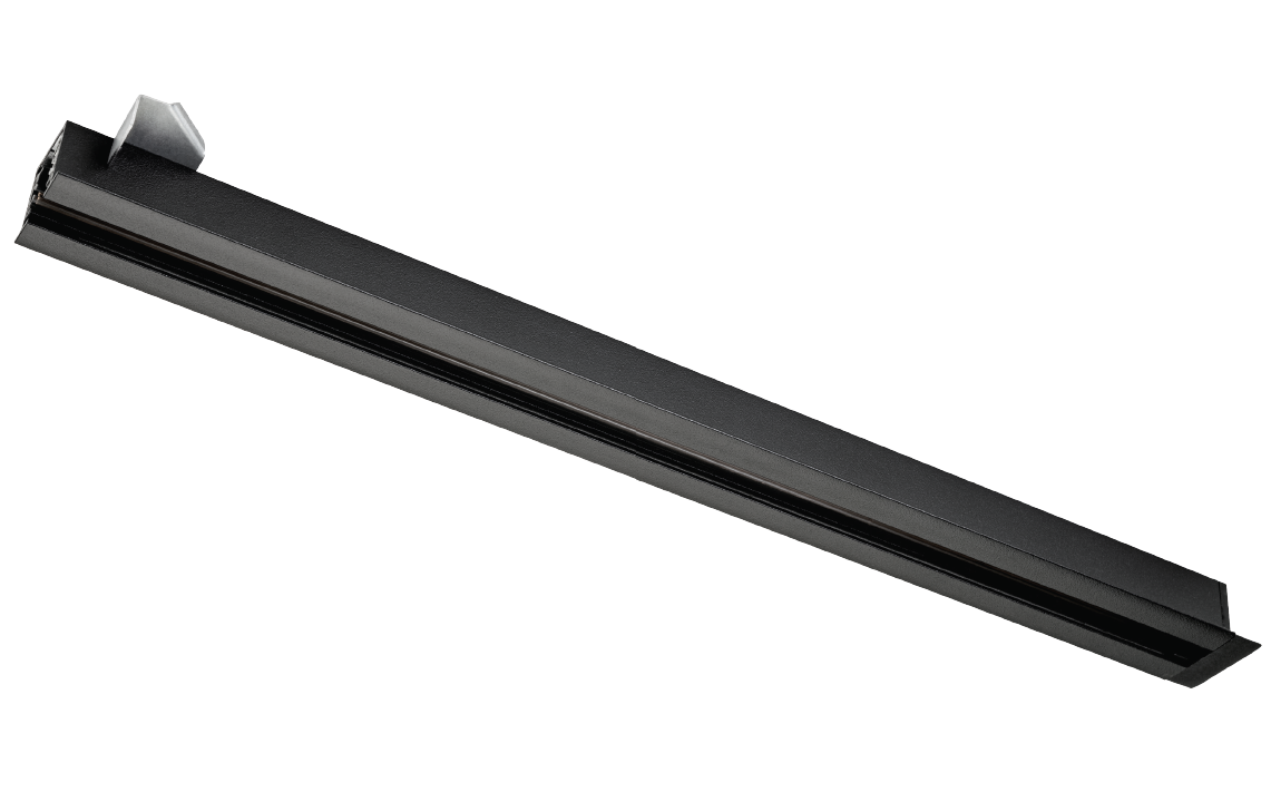 Zip 230V Infälld Svart Fasskena 1,8m