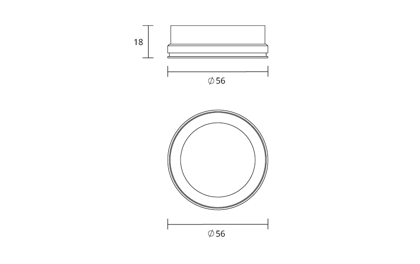 Tube Mini Sort Ø59 Baffel Aluminium