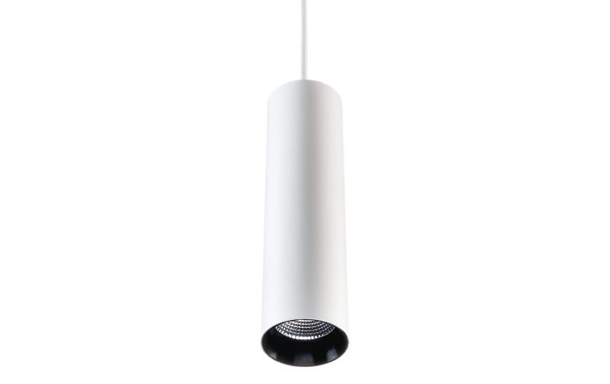 Zip Tube Mini Pendant  White 900lm 3000K Ra 98 Trailing edge dimming