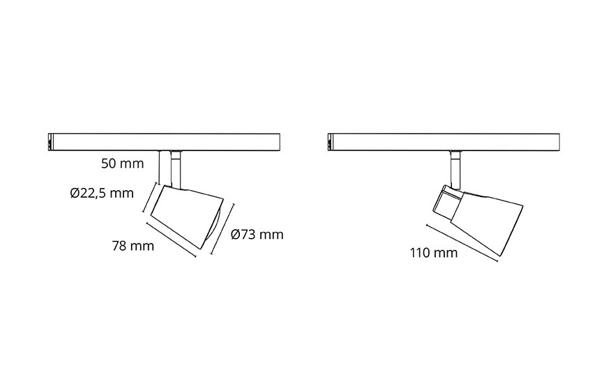 Zip Zoom Vit 310lm 2700K Ra>90 Bakkantsdimmer