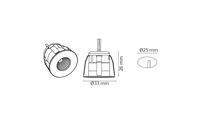 Nano Wit 90lm 3000K Ra>90 Stuurprogramma 350mA apart besteld