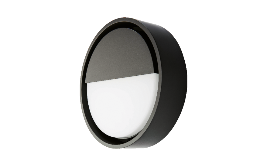 Frame Round Wall Svart 390lm 3000K Ra>80 Bakkantsdimmer