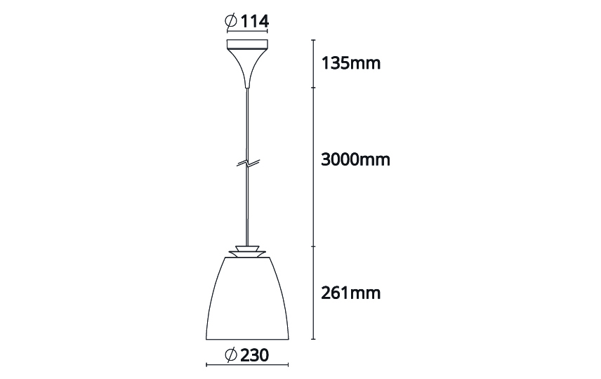 Bell Svart/Vit Midi 590lm 2700K Ra>90 Bakkantsdimmer