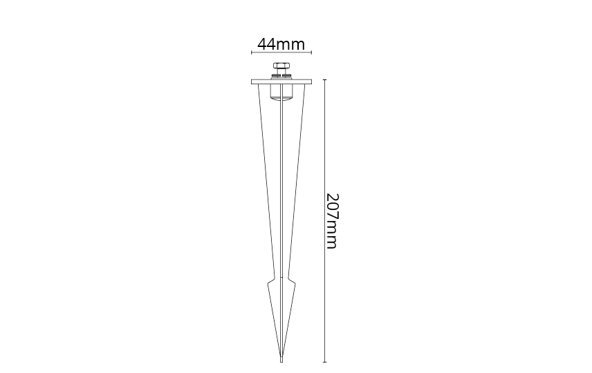 Hovden Graphit Erdspiess Aluminium