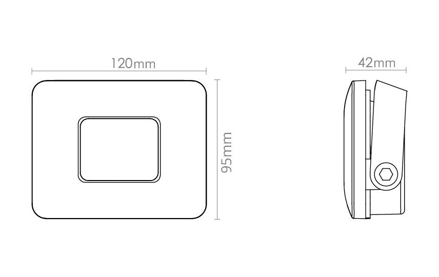 Flom Graphite Mini 1140lm 4000K Ra>80 PIR Sensor