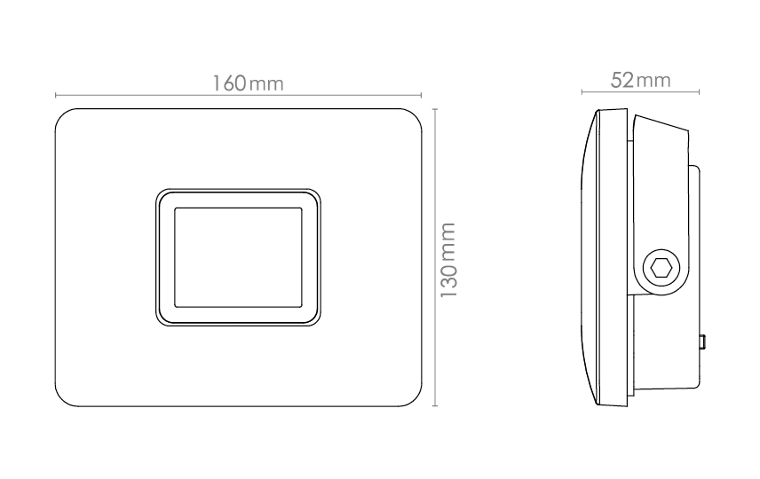 Flom Graphite Midi 2610lm 3000K Ra>80 PIR Sensor