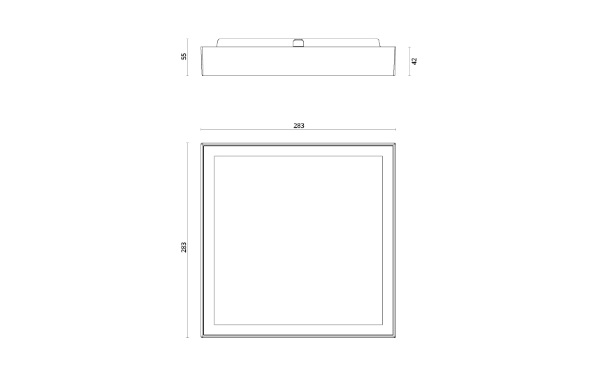 Disc 285X285 Svart 1920lm 2700K Ra>80 Sensor Dim (Grundljus)