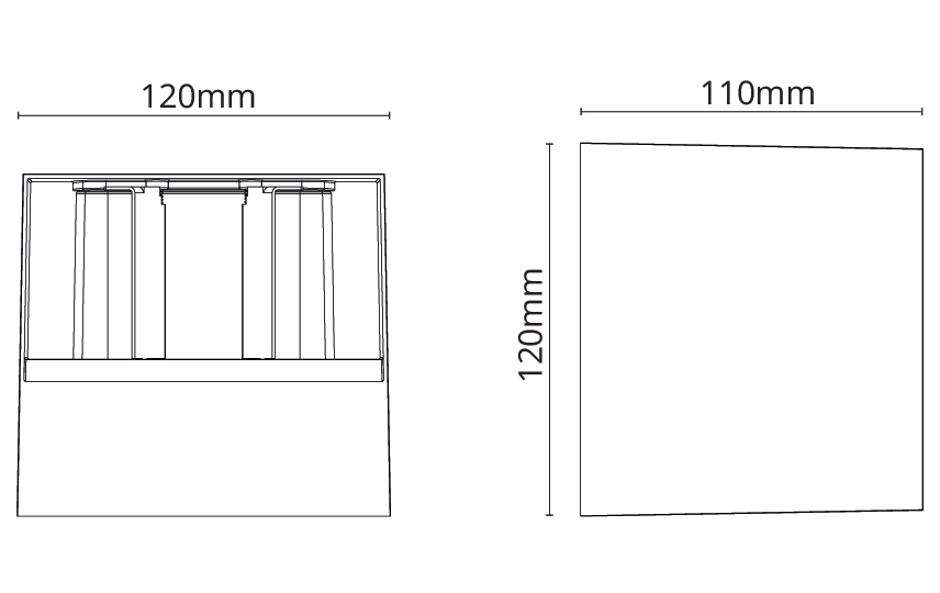 Artes Graphite 340lm 3000K Ra>80 Trailing edge dimming