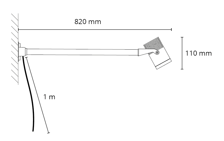 Hovden Sign Grafit 1120lm 3000K Ra>80 Bakkantsdimmer