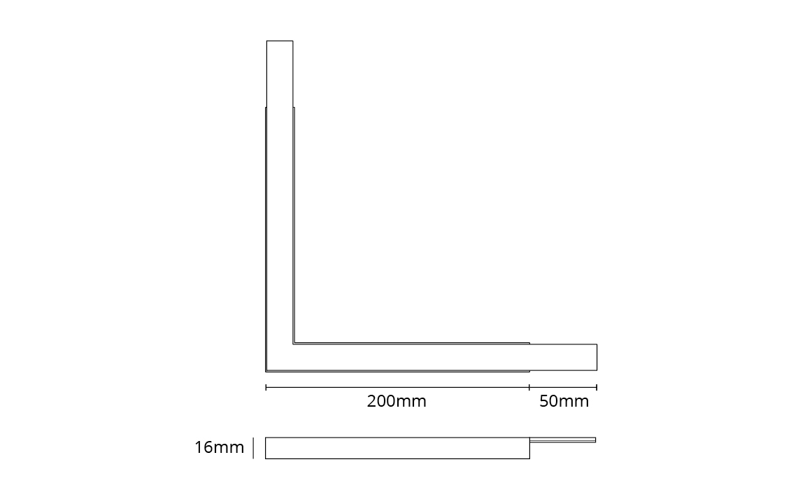 StripLine Schwarz profil anbau ecke