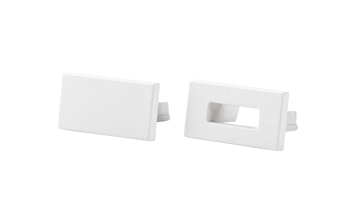 StripLine White End cover kit slim Polycarbonat (PC)