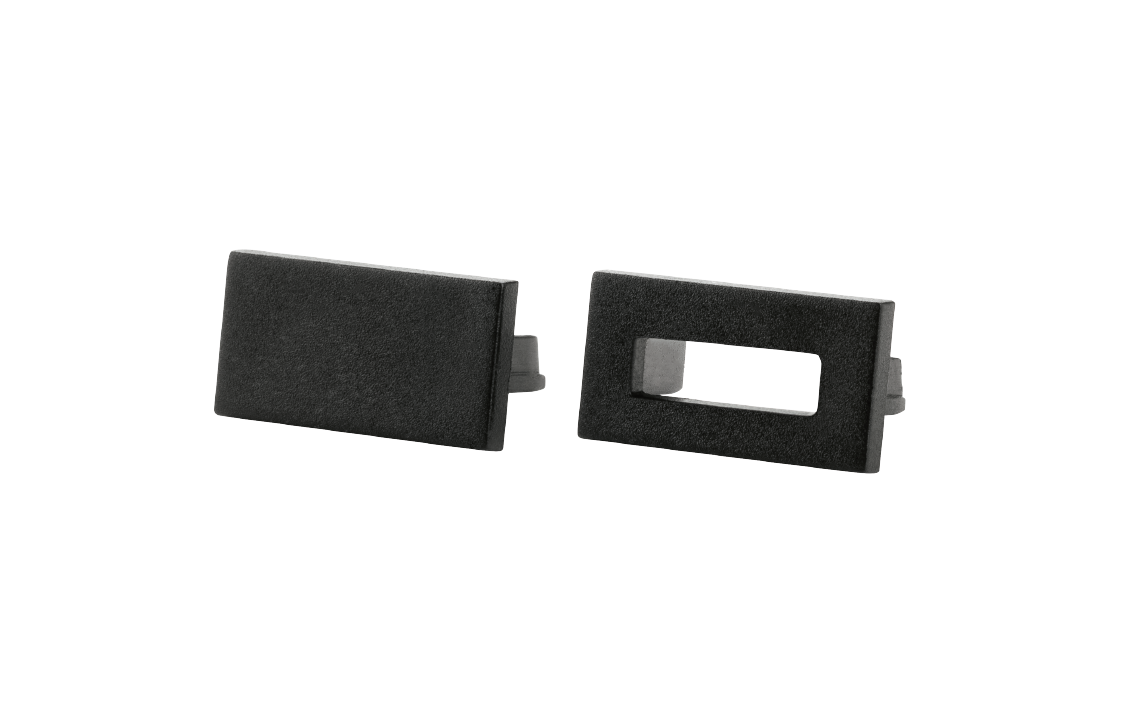 StripLine Black End cover kit slim Polycarbonat (PC)