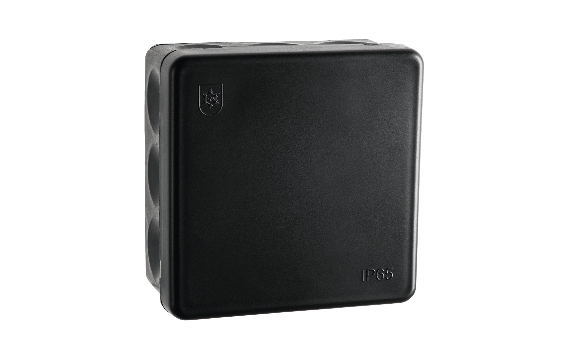 IP65 Koblingsboks Sort 85X85