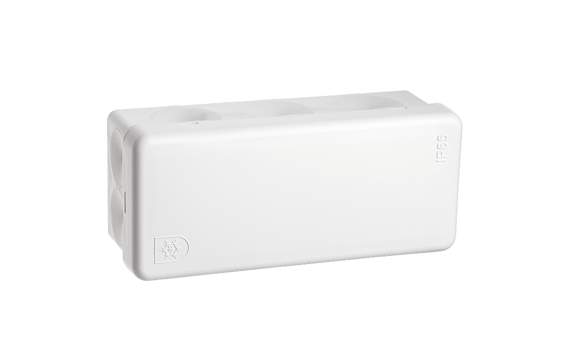 IP65 Anschlussbo Weiss 43X99