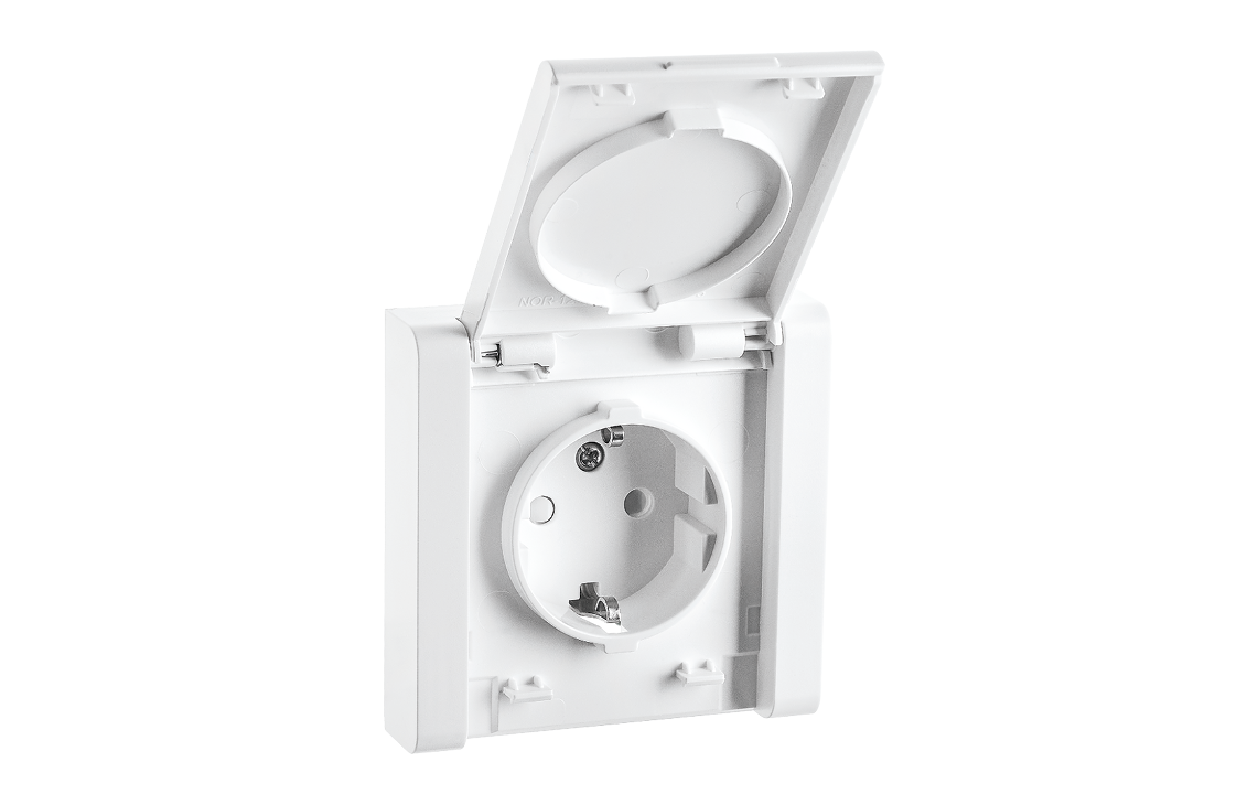 Outlet, recessed outdoor IP44