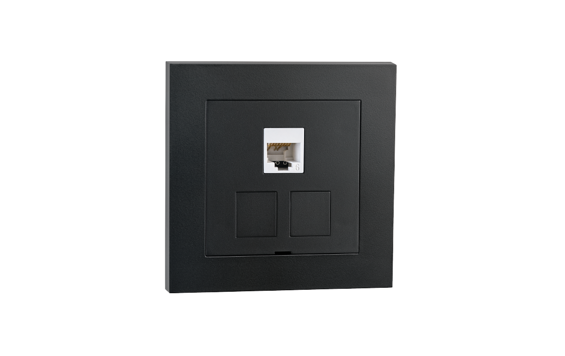 Modular Outlet Black 3X Keystone