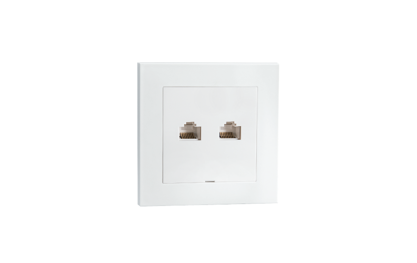 RJ45 Hvit Innfelt CAT6