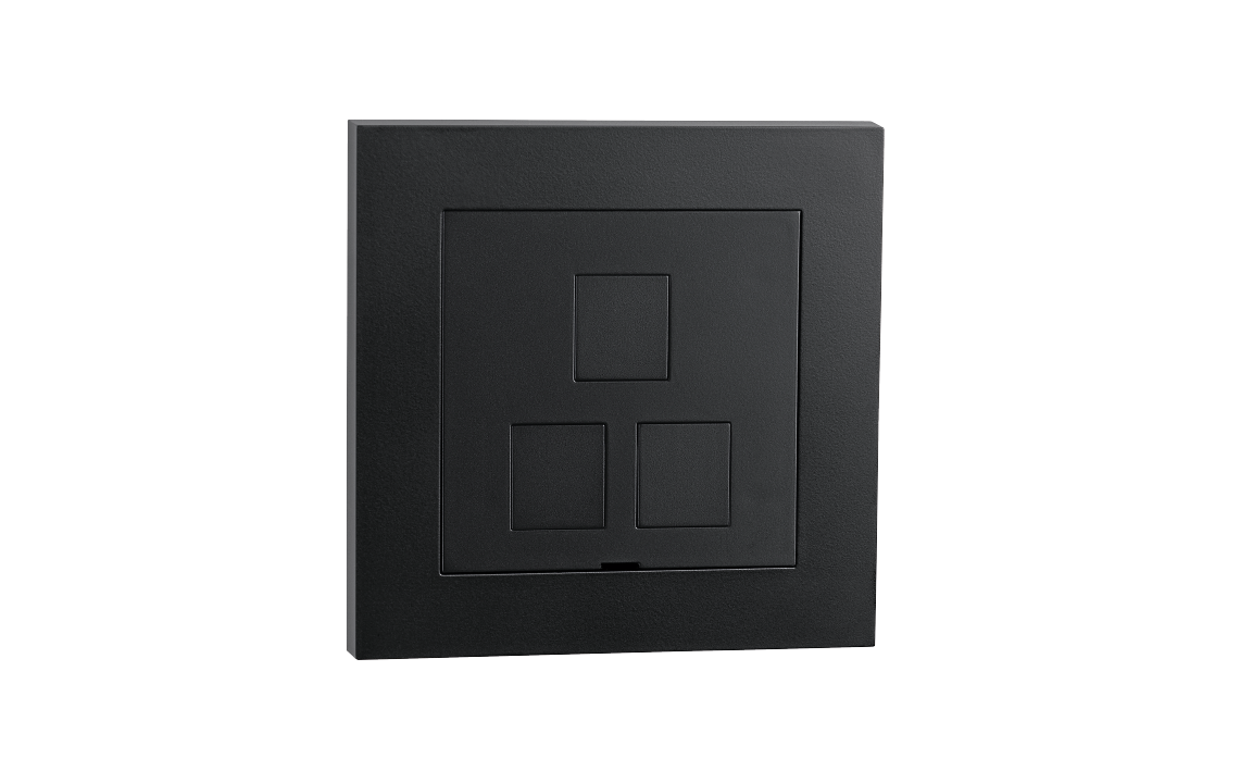 Modular Outlet Black 3X Keystone