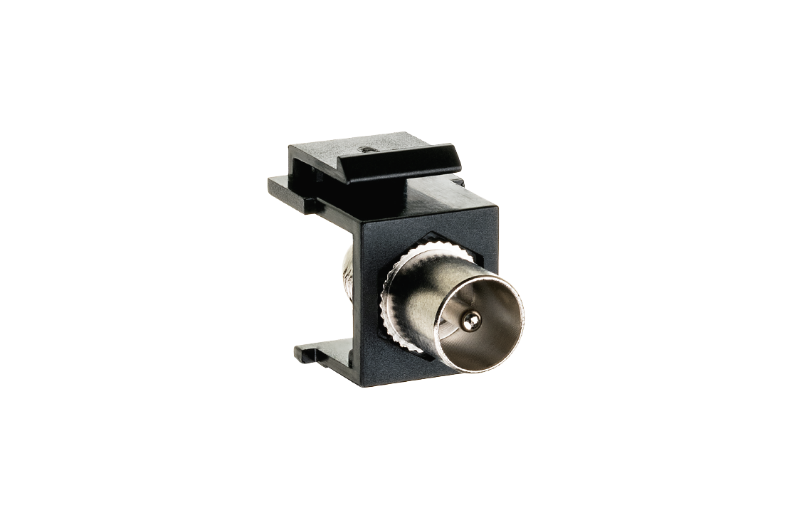 Keystone Svart F-IEC kontakt hane