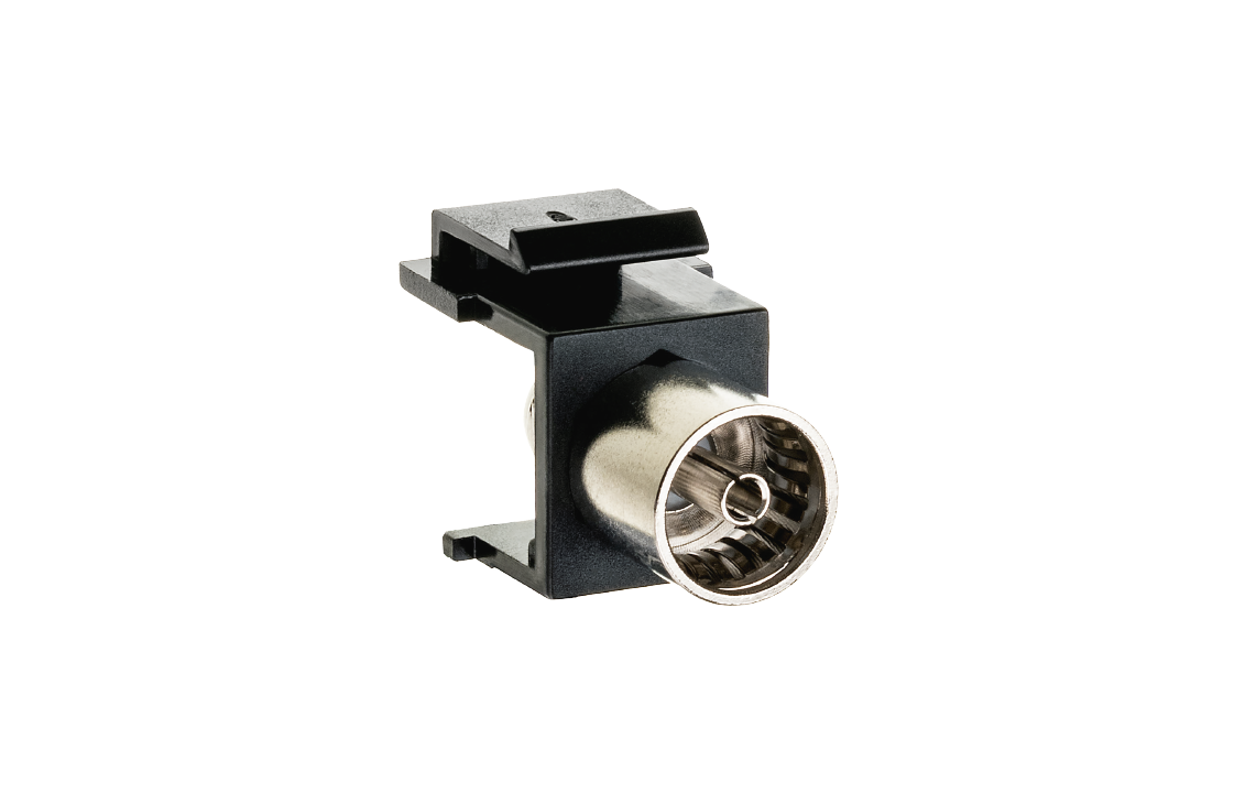 Keystone Black F-IEC connector female