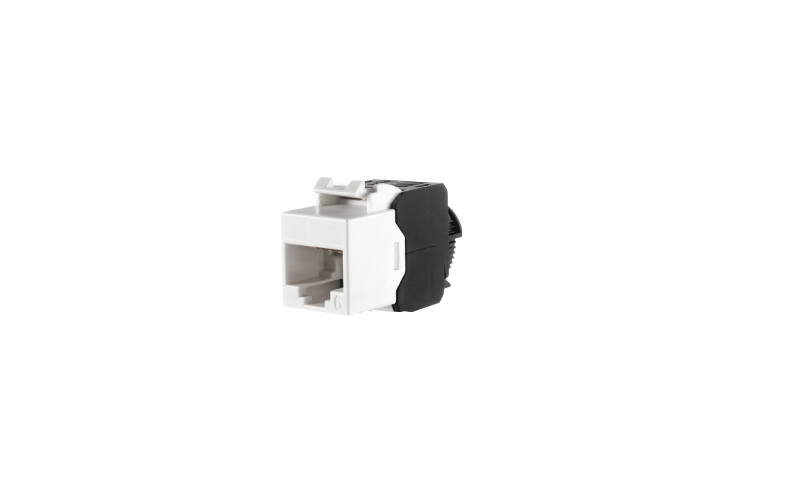 RJ45 JACK CAT6 Hvit Uskjermet