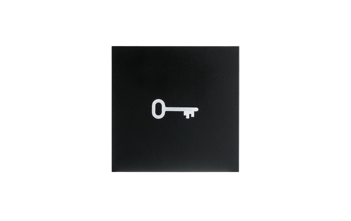 Bryterknapp symbol Sort Nøkkel