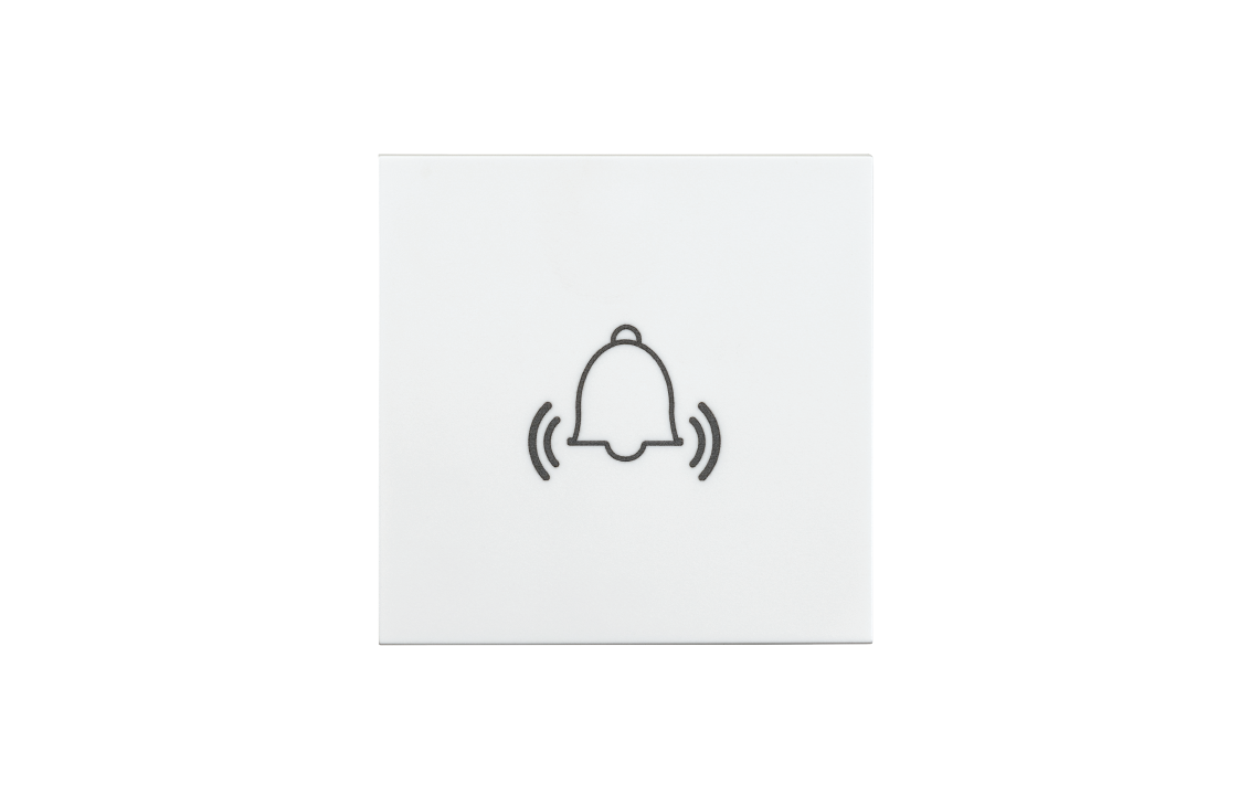 Bryterknapp symbol Hvit Ringeklokke