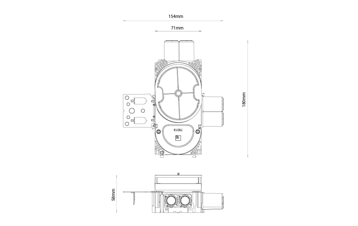 Apparatdosa träregelfäste 4x9-12mm Grå smart 1,5