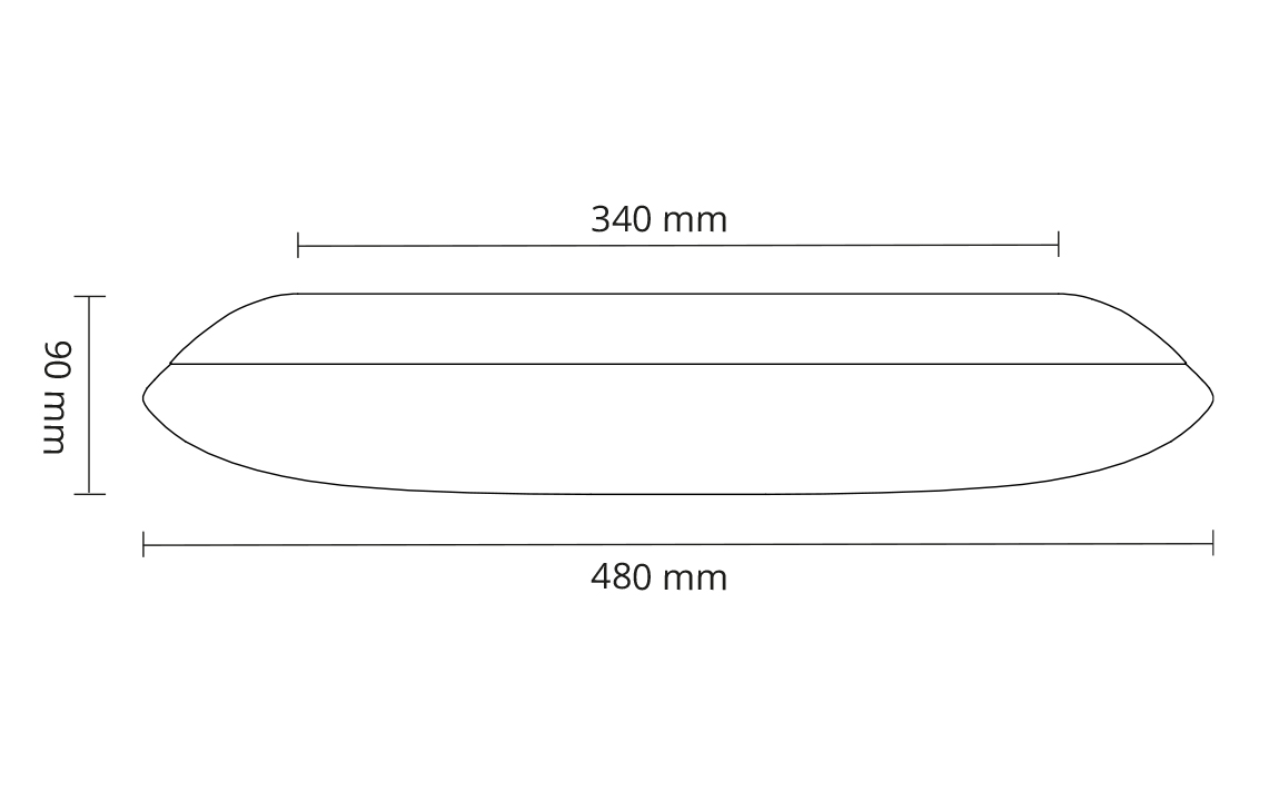 Frosta 480 Hvid 3220lm 4000K Ra>80 DALI / Push Dim