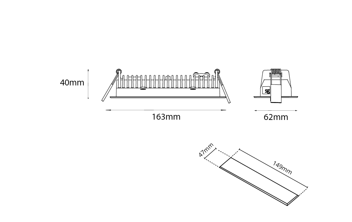 Inspire R Sort 150 560lm (@6500K) 2700-6500K Ra>90 Tunable White LEDDim