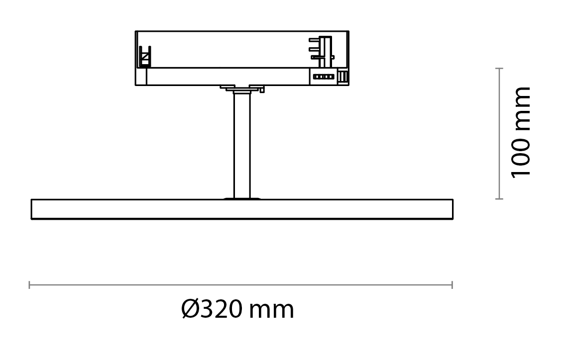 Sense 320 3 Fase Hvid 3460lm 4000K Ra>80 DALI