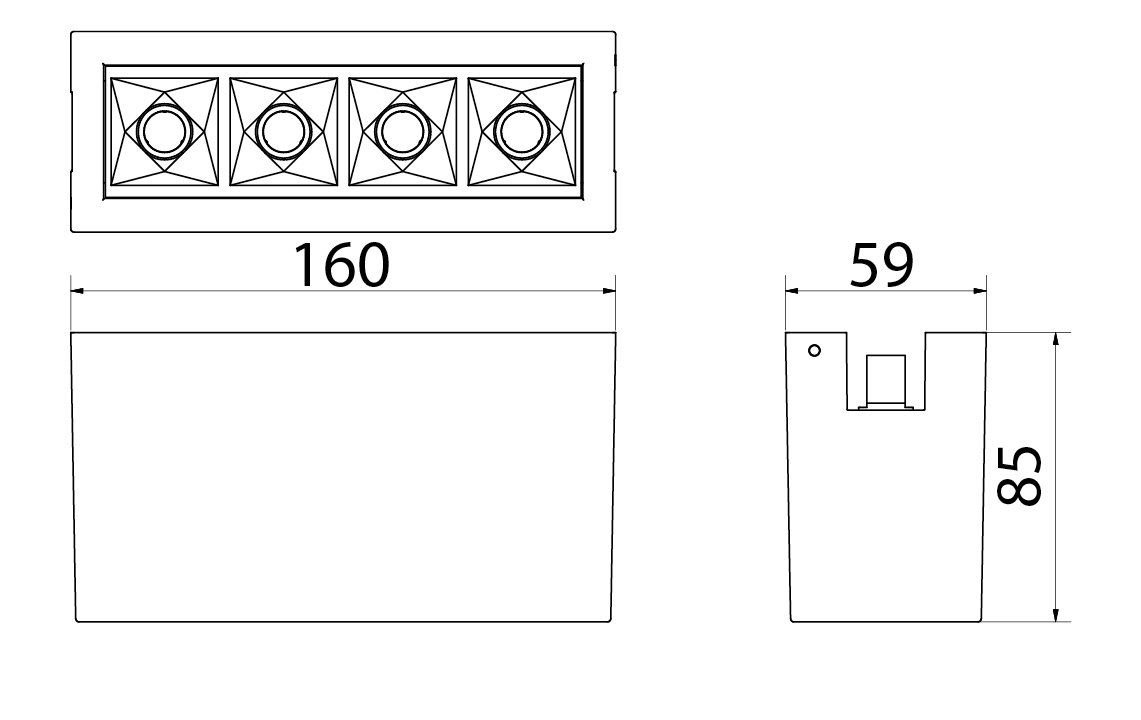 Zip Inspire 150 Hvid 450lm 2700K Ra 98 Bagkantsdæmp