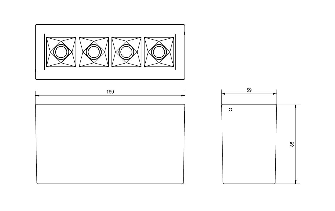 Inspire S 150 Vit 450lm 2700K Ra 98 Bakkantsdimmer