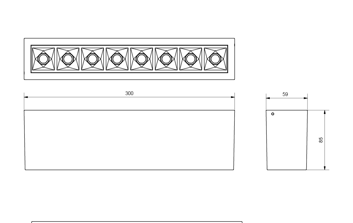 Inspire S 300 Svart 950lm 3000K Ra 98 Bakkantsdimmer