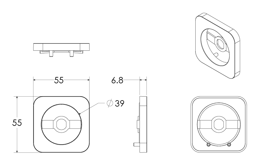 LEDDim 350/400/Smart Hvit ABB Adapter Polycarbonat (PC)