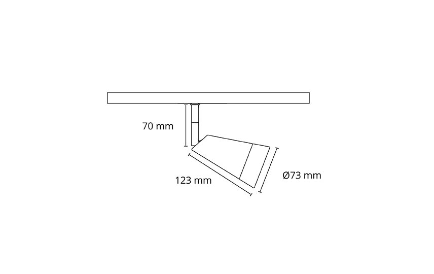 Zip 230V Børstet stål Glass spot 340lm 2700K Ra>90 Faseavsnitt