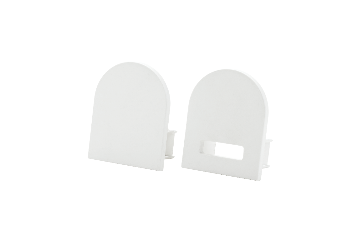 StripLine Weiss anbau Endstück round kit Polycarbonat (PC)