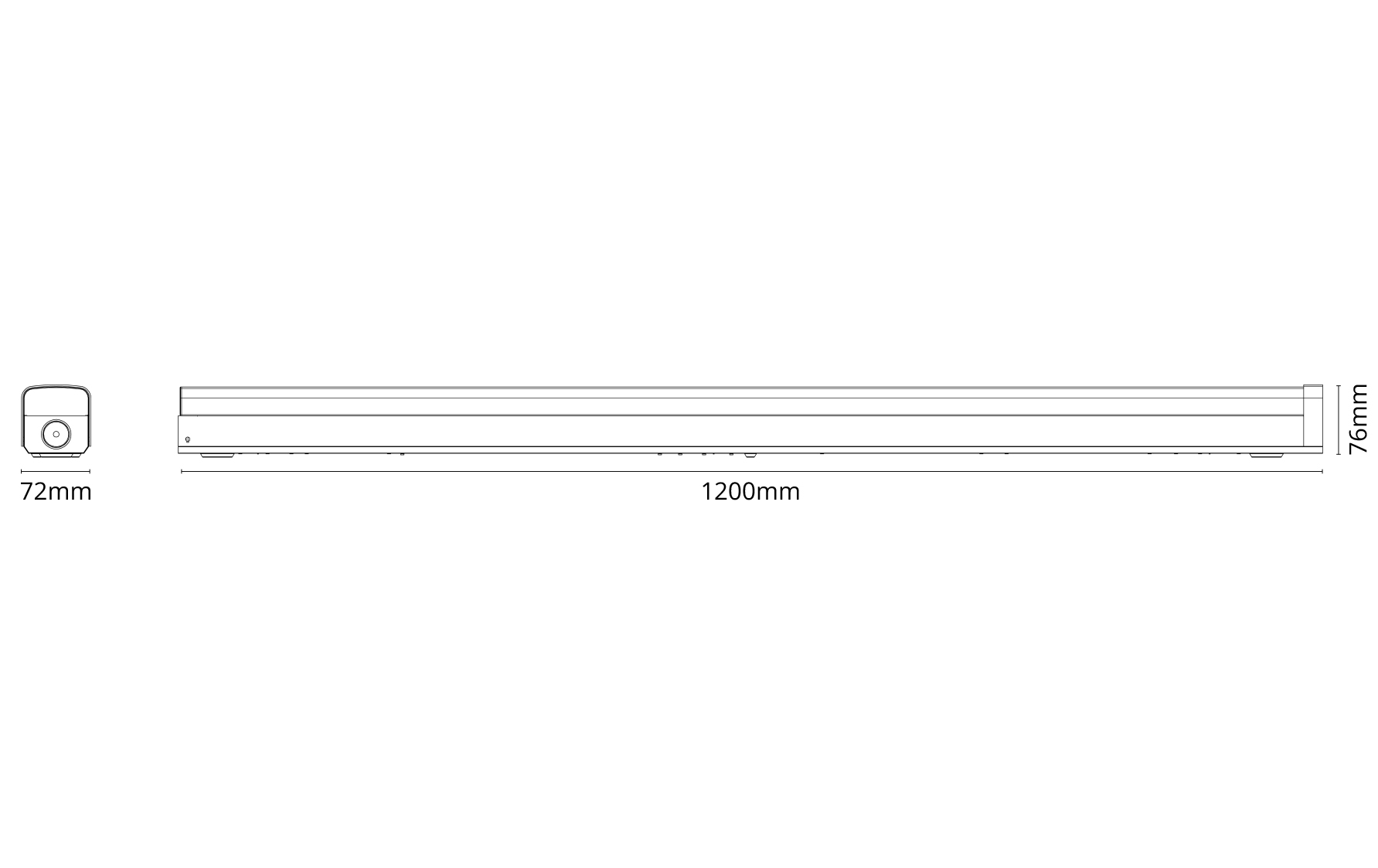 Hurdal 1200 Hvid 3460lm 3000K Ra>80 On/Off