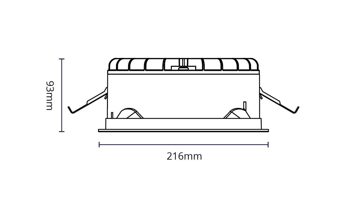 Rax Soft Square 200 Satin 2200 2490lm 4000K Ra>80 DALI / Push Dim