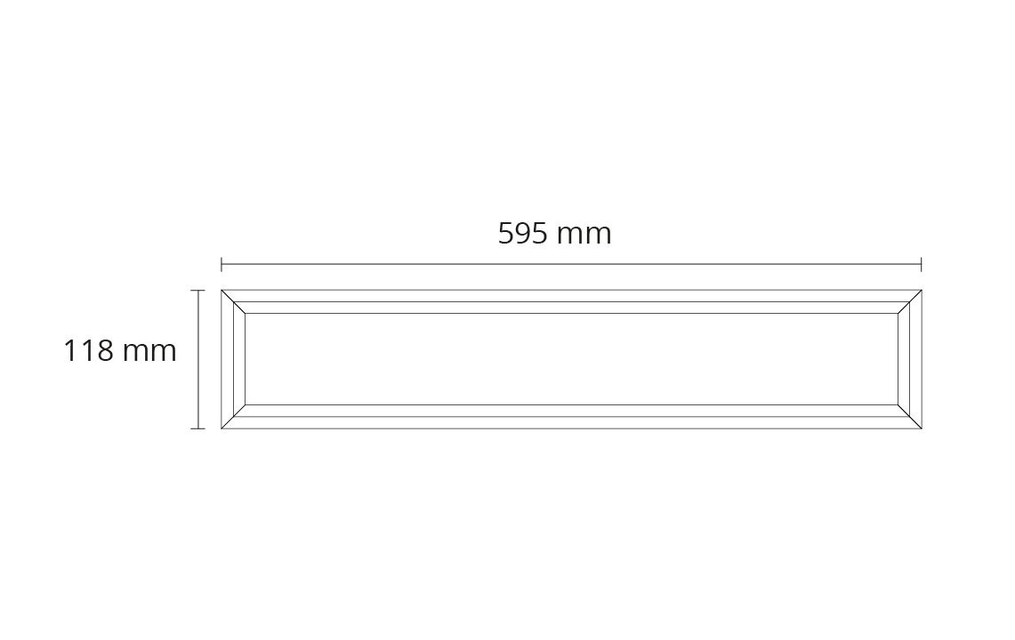 Sense Line 120x600 Hvid Linect 1160lm 3000K Ra>80 Bagkantsdæmp