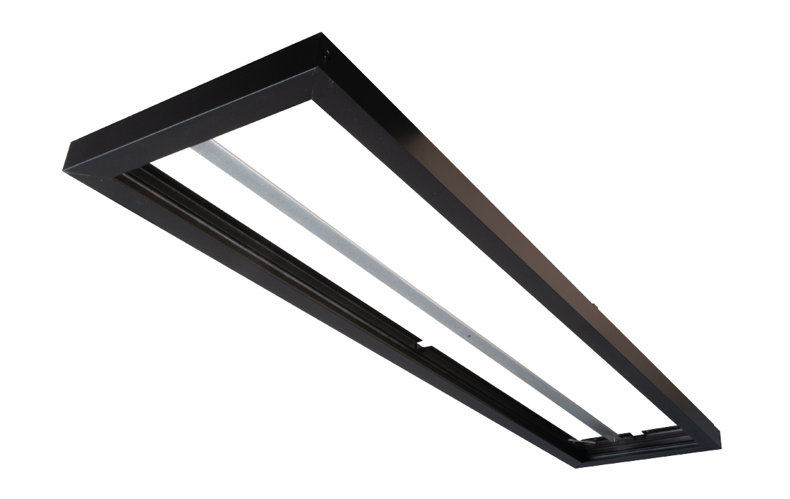 Sense 300x1200 Schwarz Anbau Einheit Aluminium